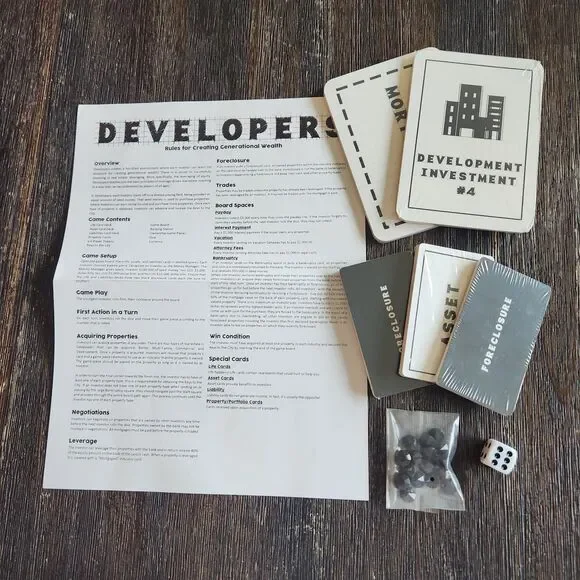 Developers Board Game Teach Generational Wealth Real Estate Complete + Bonus - Picture 3 of 10